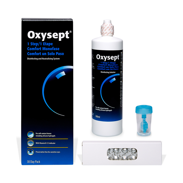 produkt do pielęgnacji soczewek Oxysept 1 Step 300ml + 30c