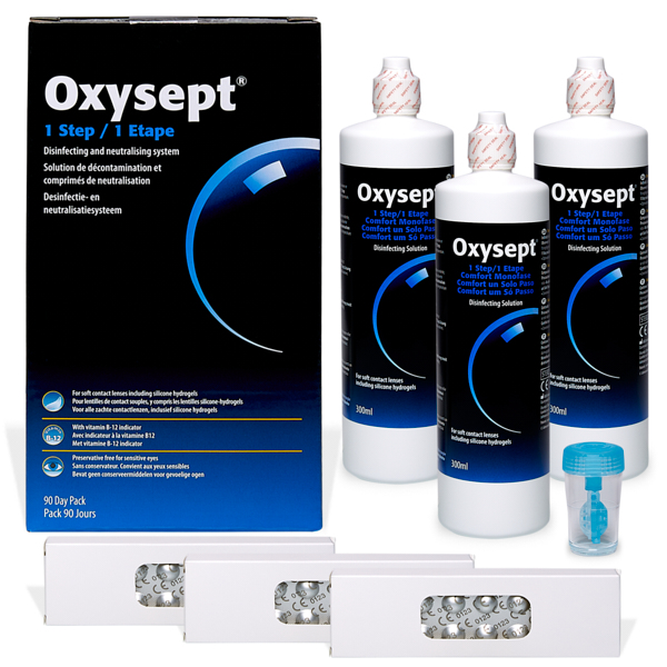 produit lentille Oxysept 1 Step 3x300ml + 90c
